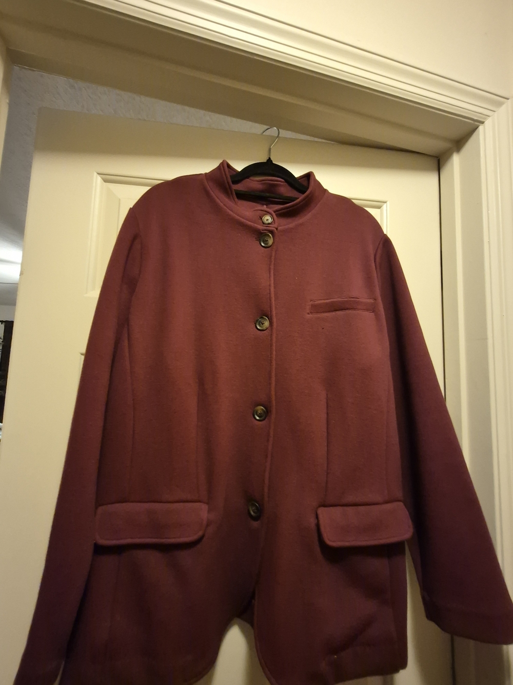 Banana Republic Women's Burgundy Pea Coat